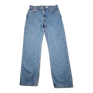Vintage 1996 Levis 505 Orange Tab Jeans W36 L30 Light Wash Straight Leg Denim